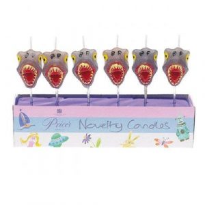 Price's Birthday Dinosaur Candles - 6 Candles