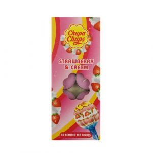 10x Chupa Chups Strawberry & Cream Tealights