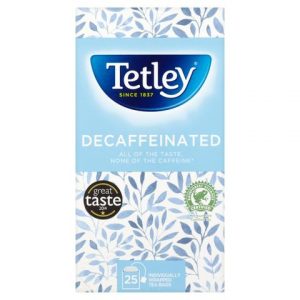 Tetley Decaff Tea 25 Drawstring Teabags in Envelopes