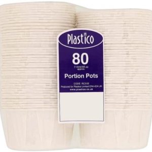 Plastico Portion Pots 80 x 114ml…