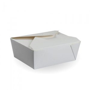 Compost Me White PE Hot Food Boxes - Pack of 36