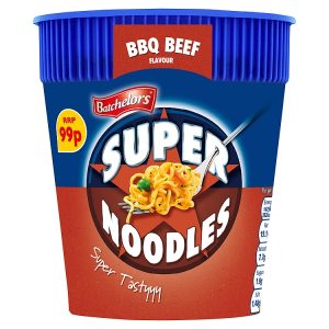 Batchelors Super Noodles Pot BBQ Beef 75g - Case of 8 (Price Marked)