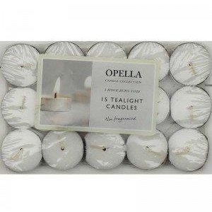 Opella 5 x 15 Tealight Candles Non Frangranced (75 Tealights)