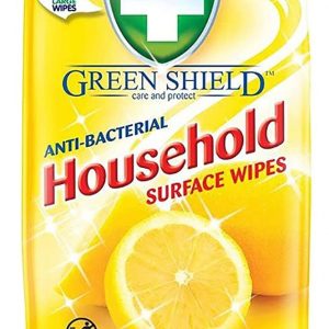 Green Shield Large Antibacterial Household Surface Cleaning Wipes, Lemon 70pk