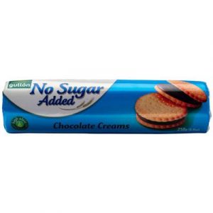 Gullon No Added Sugar Chocolate Cream Sandwich Cookies 250g - Box of 18