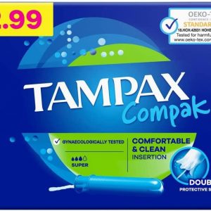Tampax Compak Super 18's (Price Marked)