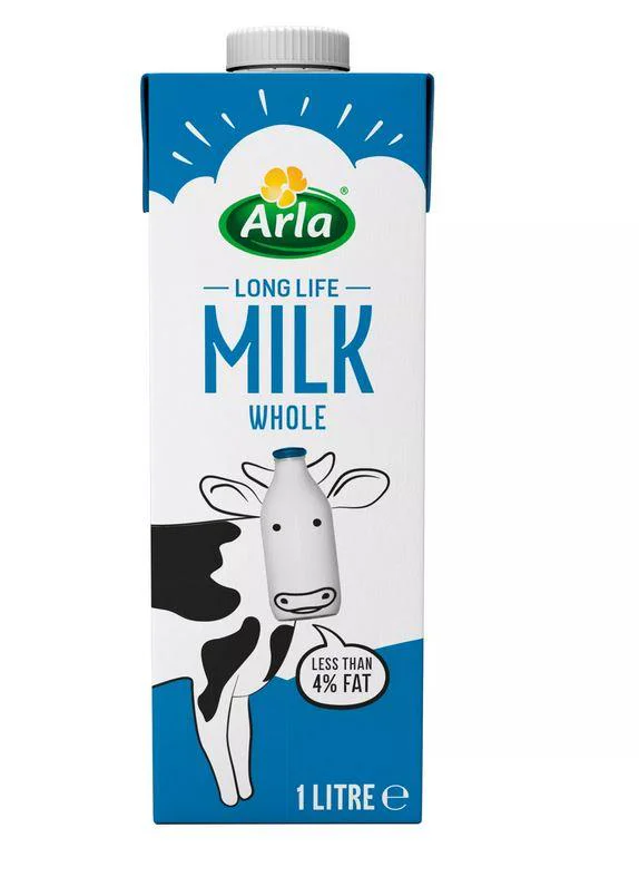 Arla Long Life UHT Whole Milk 1 Litre – Case of 12